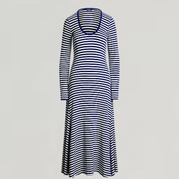 Polo Ralph Lauren Striped Scoopneck Dress Sz L - Picture 12 of 12